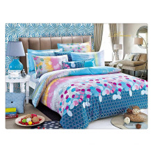 Floral luxury 40s 128 * 68 pigment printing 100% coton épais housses de couette en duvet